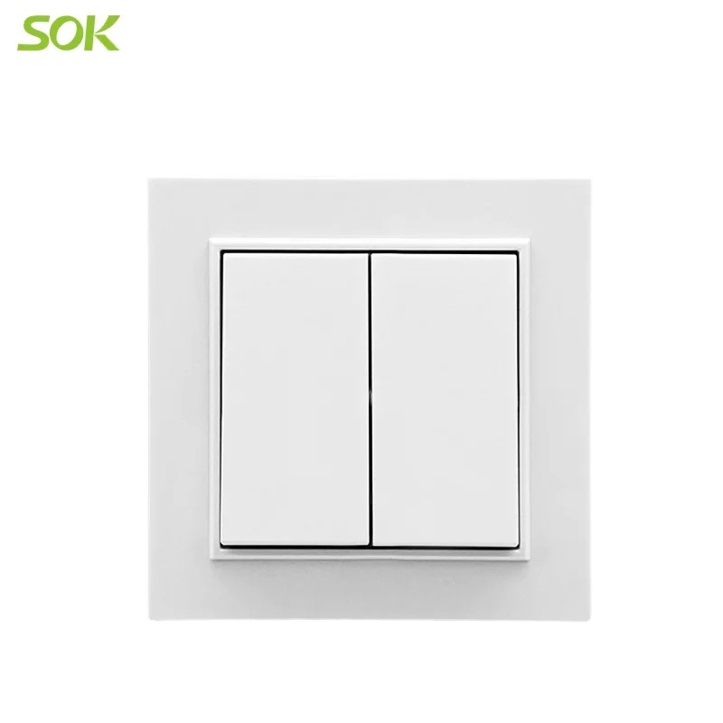 2 Gang One Way Light Switch with Hanger -10AX