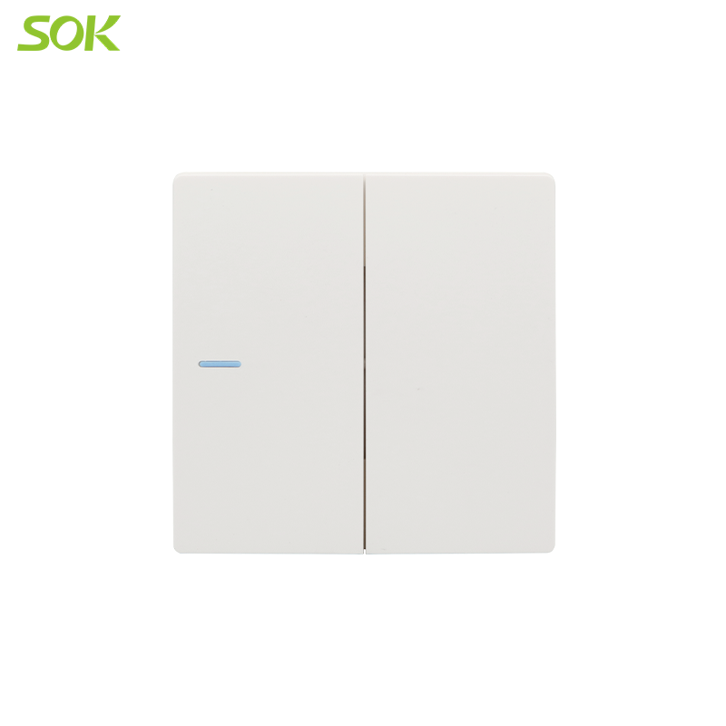 2Gang 2Way Switch White