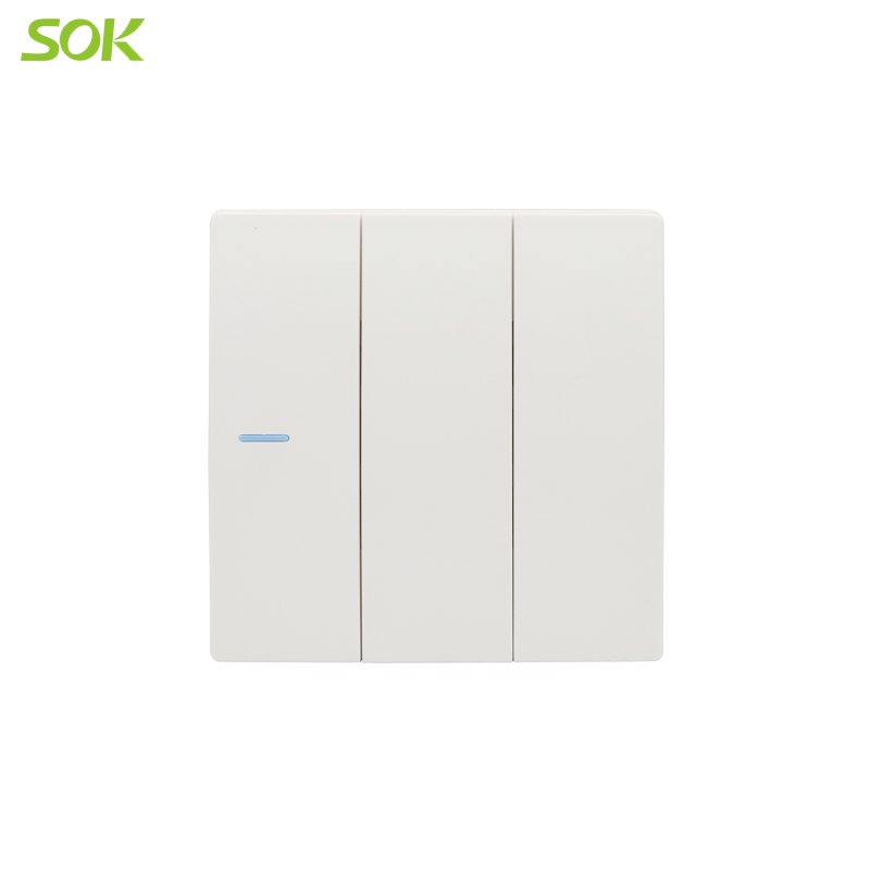 3Gang 1Way Switch White