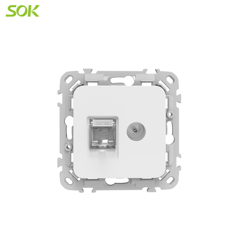 CAT6 LAN+TV Socket Modular