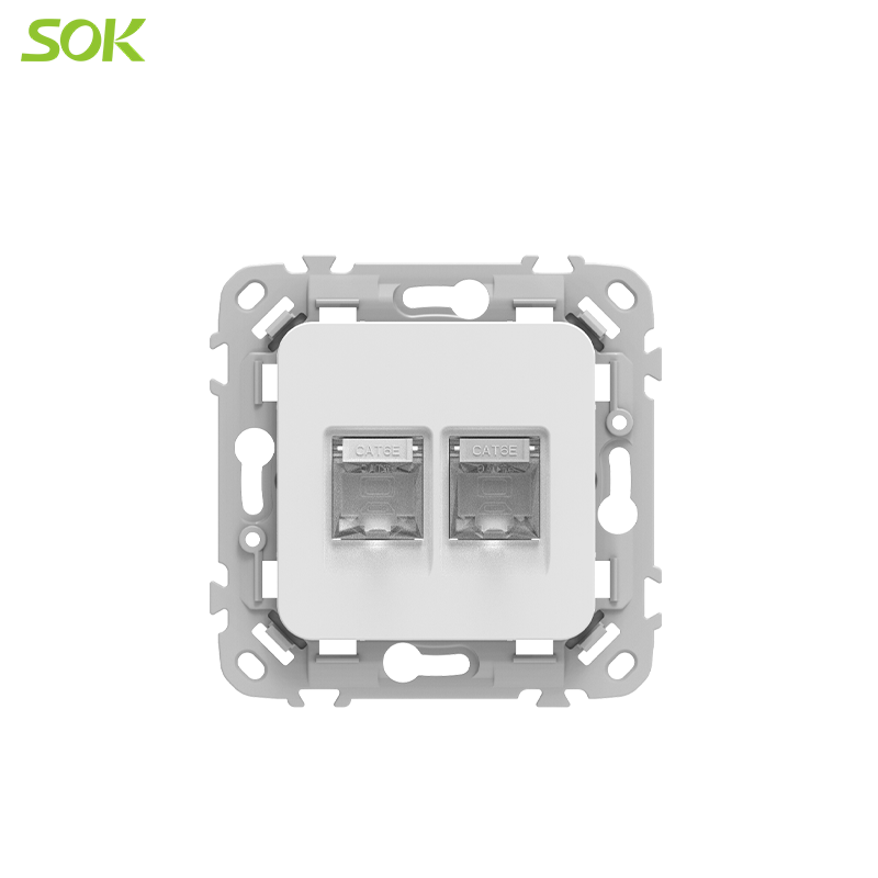 2 Gang LAN Socket Modular
