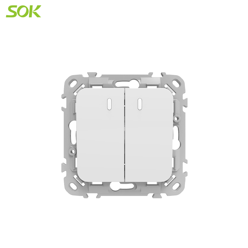 2Gang 2Way Switch with Indicator Module