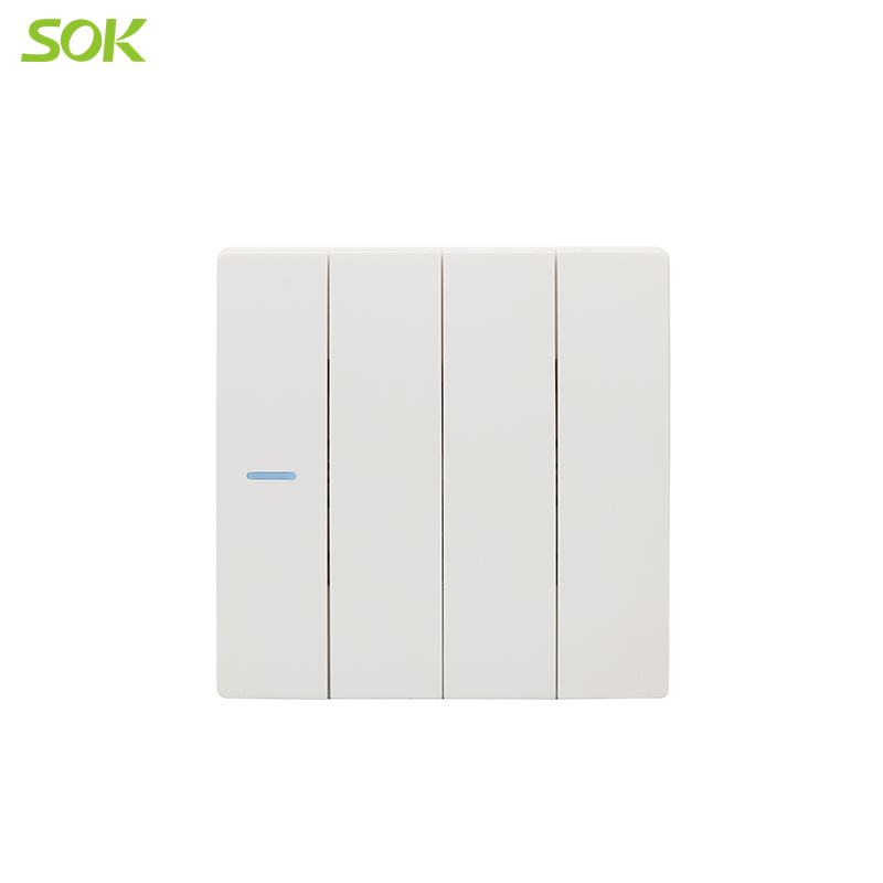 4 Gang 4Way Switch White