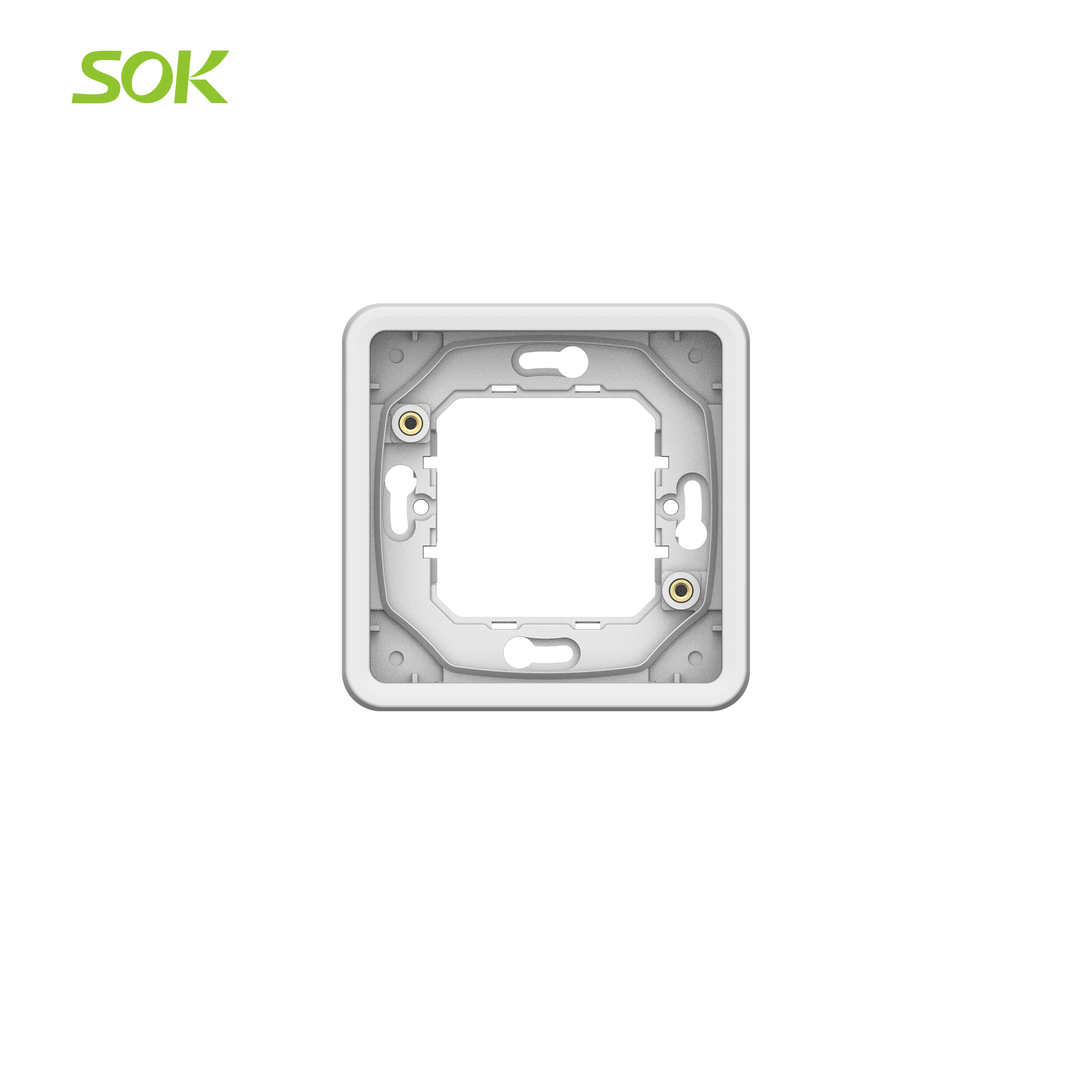 1 Gang Flush Mounting Frame with Back Cover without Mounting Claw